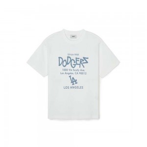 MLB Basic Lettering Over Fit T Shirts LOS ANGELES DODGERS Shirts | CS07-K9QR