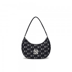 MLB Classic MONOGRAM Jacquard Hobo Bag New York Yankees Hobo Bags | NG50-C6VZ