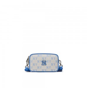 MLB Classic MONOGRAM Jacquard Mini Cross Bag New York Yankees Cross Bags | MK66-M6OM