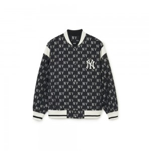 MLB Classic MONOGRAM Jqd Shoulder Block Varsity Jacket(Single Layer) New York Yankees Varsity Jackets | KT69-J4PP