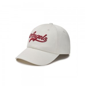 MLB Cursive Lettering Unstructured Ball Cap Los Angeles Angels Ball Caps | BH15-I5OK