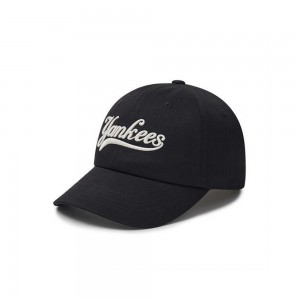 MLB Cursive Lettering Unstructured Ball Cap New York Yankees Ball Caps | ZH97-W8GT