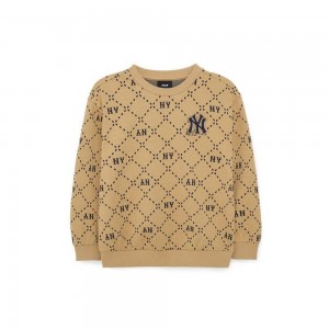 MLB Dia Monogram Jacquard Sweatshirt New York Yankees Sweatshirts | VM38-L1AH