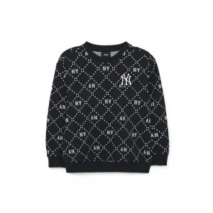 MLB Dia Monogram Jacquard Sweatshirt New York Yankees Sweatshirts | TM29-J3JE