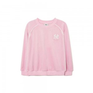 MLB Girl`S Basic Brushed Velour Sweatshirt New York Yankees Sweatshirts | AB84-A5QW