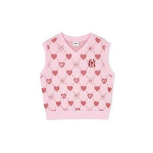 MLB Heart Allover Vest New York Yankees Sweatshirts | MN99-V4FY