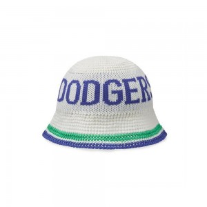 MLB Knit Crochet Bucket Hat Dome Fit LOS ANGELES DODGERS Hats | YY82-J2SG