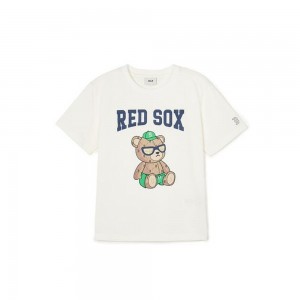 MLB Mono Bear T Shirt Boston Red Sox T-Shirts | RQ56-D4LX