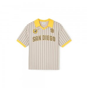 MLB Varsity Baseball Pique Shirt SAN DIEGO PADRES T-Shirts | CF62-N8UV