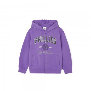 MLB Varsity Button Hoodie PHILADELPIA PHILLIES Hoodies | UE25-M0OI