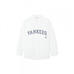 MLB Varsity Cotton Long Sleeve Shirts New York Yankees Shirts | MP06-T1FT