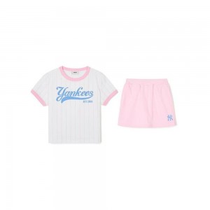 MLB Varsity Girl`S Striped T Shirt Set New York Yankees T-Shirts | KJ95-M6KS