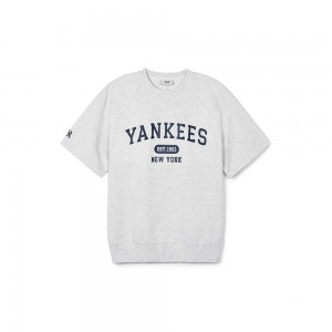 MLB Varsity Half Sleeve Sweatshirts New York Yankees T-Shirts | ZK68-M2FY