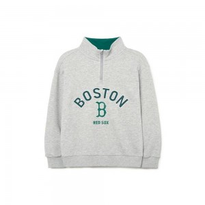 MLB Varsity Half Zip Sweatshrit Boston Red Sox Sweatshirts | RI99-A4DK