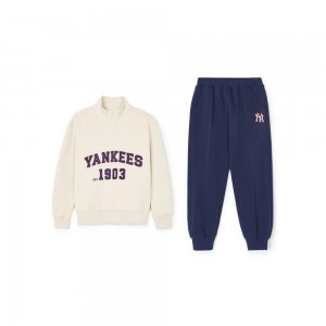 MLB Varsity Half Zip Up Mtm Set Up New York Yankees Sweatshirts | HR93-Q9PT