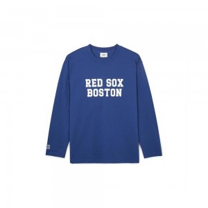 MLB Varsity Loose Fit Long Sleeve T Shirts BOSTON REDSOX T-Shirts | FD64-A3HY