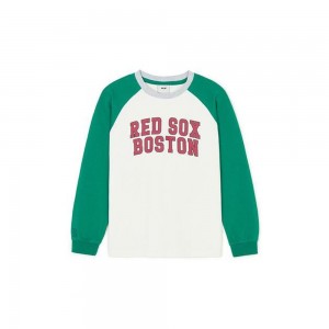 MLB Varsity Raglan T Shirt Boston Red Sox T-Shirts | YL94-T0CI