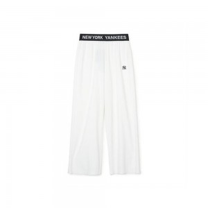 MLB [WMS] Basic Small Logo Banding Wide Pants New York Yankees Pants | KY79-B2ED