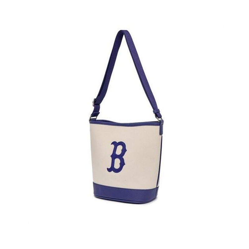 MLB Basic Big Logo Canvas Bucket Bag Boston Red Sox Tote Bags | SG82-I1QY