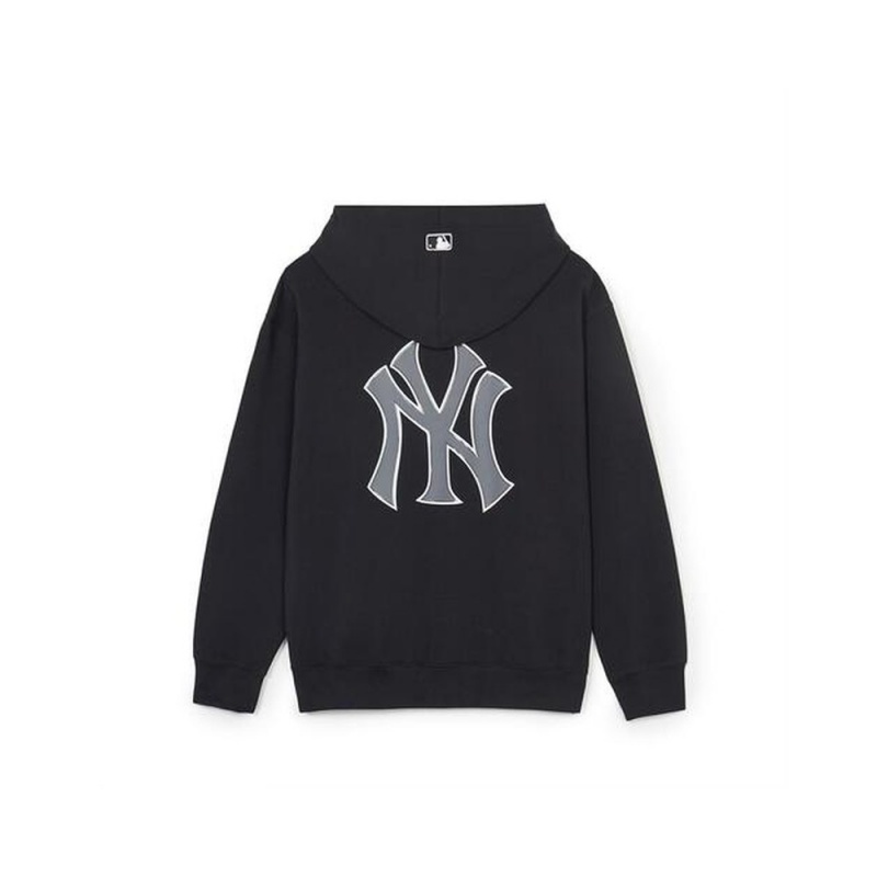 MLB Basic Big Logo Double Knit Hood Zip Up New York Yankees Full-Zip Hoodies | IJ62-G3UK