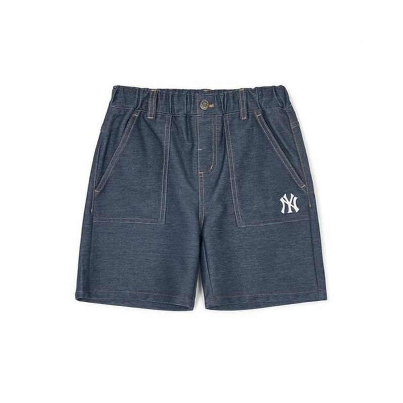 MLB Basic Denimlike Shorts New York Yankees Pants | UV50-E5ZQ