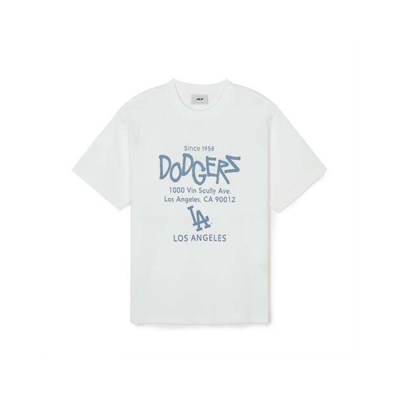 MLB Basic Lettering Over Fit T Shirts LOS ANGELES DODGERS Shirts | CS07-K9QR