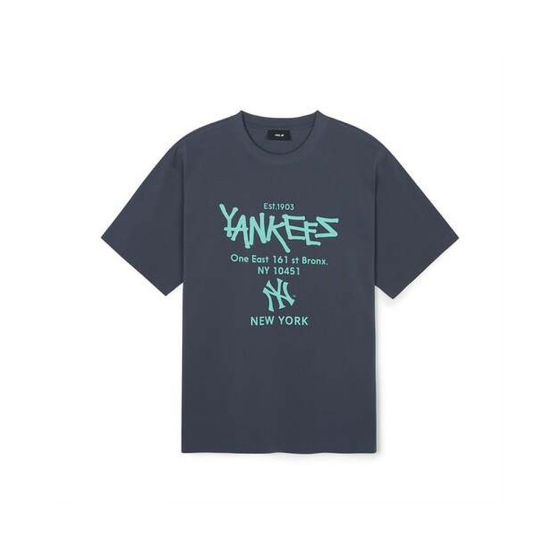 MLB Basic Lettering Over Fit T Shirts New York Yankees T-Shirts | YY15-C6WH