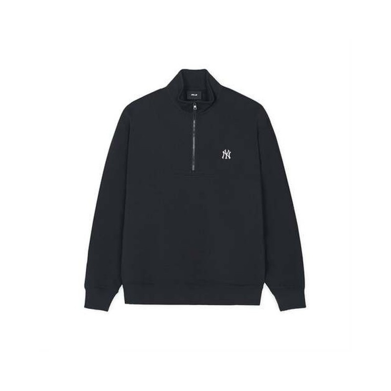 MLB Basic Small Logo Half Zip Sweatshirts New York Yankees Sweatshirts | LF50-L2YS