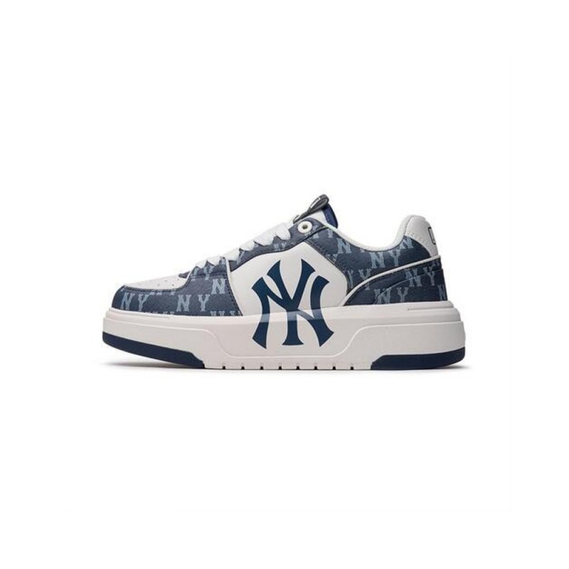 MLB CHUNKY Liner Denim Classic Monogram New York Yankees Sneakers | NH52-Y1DC