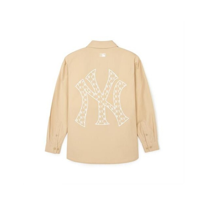 MLB Classic MONOGRAM Big Lux Long Sleeve Shirts New York Yankees Shirts | EM99-X0FH