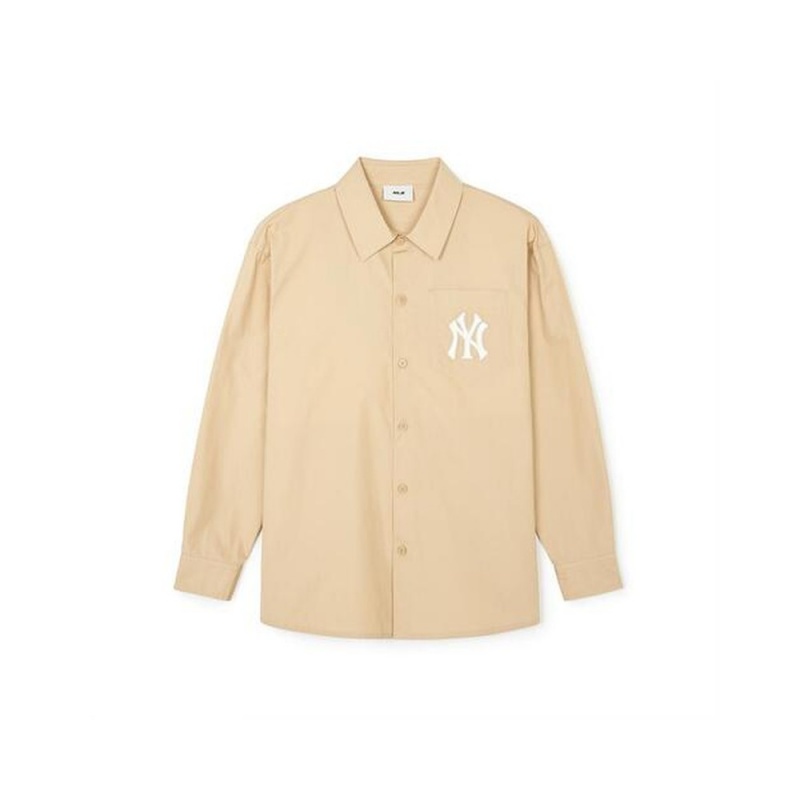 MLB Classic MONOGRAM Big Lux Long Sleeve Shirts New York Yankees Shirts | EM99-X0FH