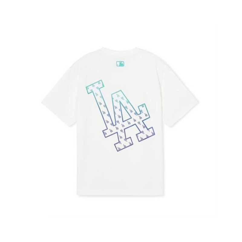 MLB Classic Monogram Gradation Big Logo T Shirt LOS ANGELES DODGERS T-Shirts | FN60-T6MP