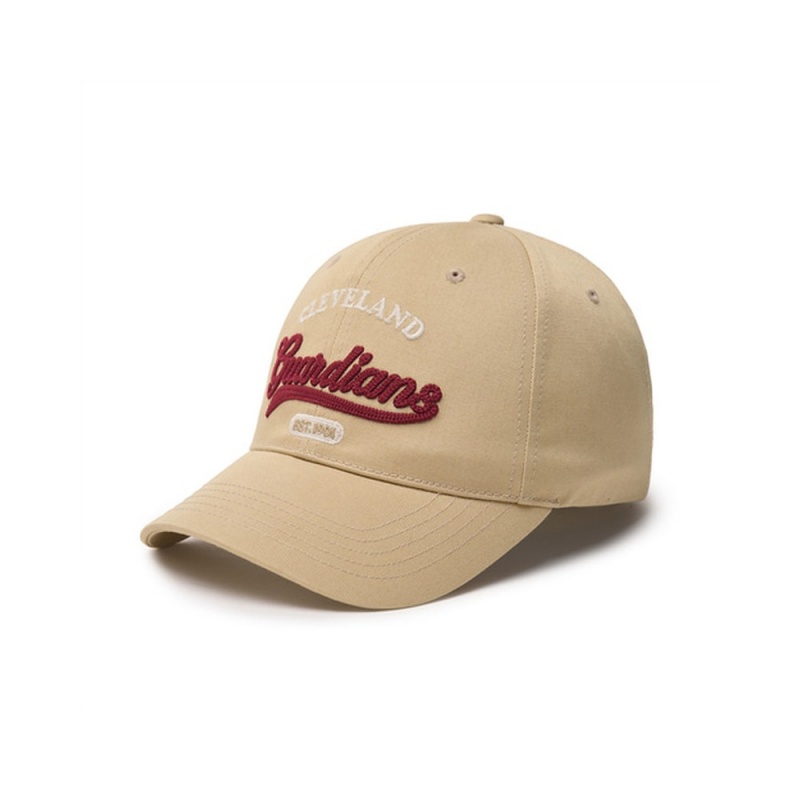 MLB Cursive Logo Unstructured Ball Cap Cleveland Guardians Ball Caps | JJ60-V6RQ