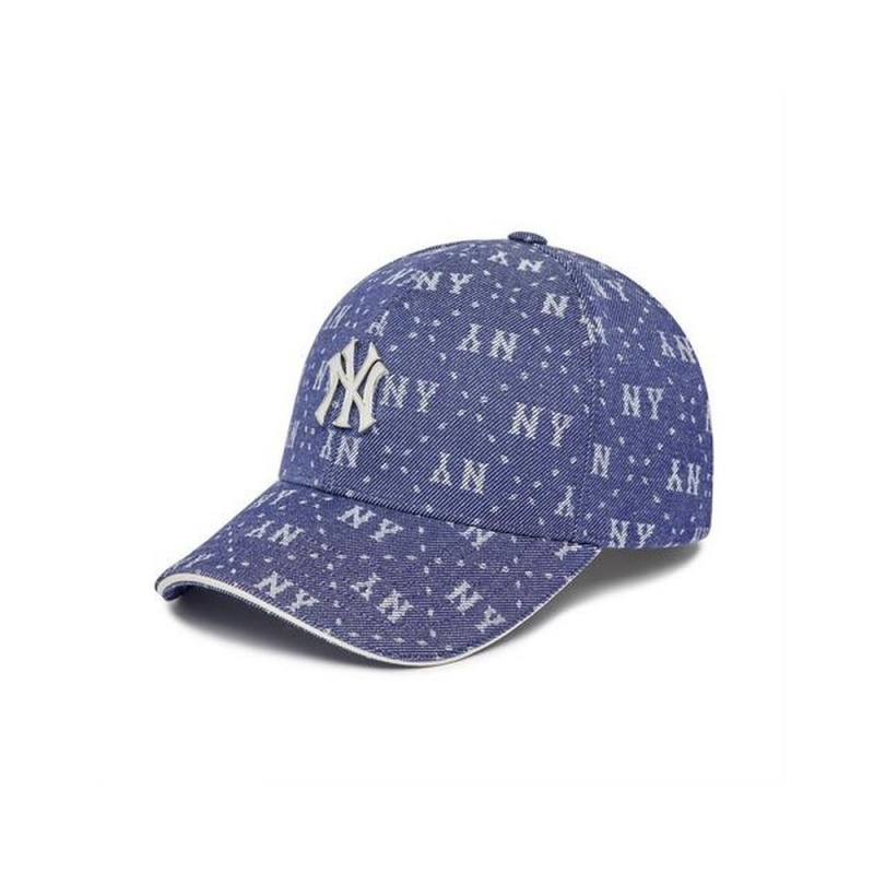 MLB Denim Dia MONOGRAM Structured Ball Cap New York Yankees Ball Caps | DD54-F8SH