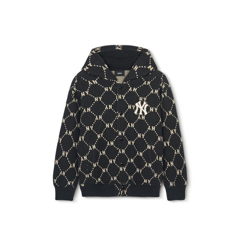 MLB Dia Monogram Snap Hoodie New York Yankees Hoodies | JP68-U3AE