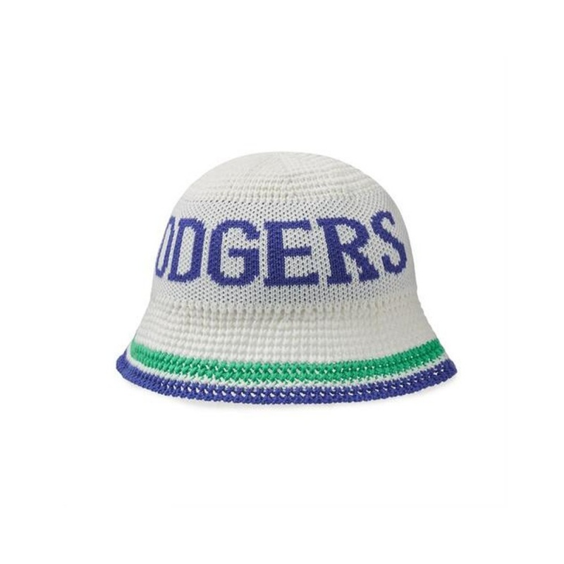 MLB Knit Crochet Bucket Hat Dome Fit LOS ANGELES DODGERS Hats | YY82-J2SG