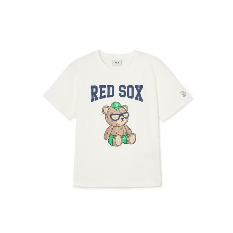 MLB Mono Bear T Shirt Boston Red Sox T-Shirts | RQ56-D4LX