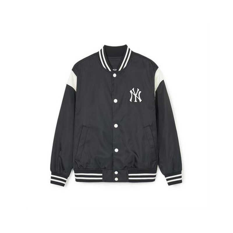 MLB Nylon Basic Shoulder Blocking Varsity Jacket(Single Layer) New York Yankees Jackets | LD21-K5JQ