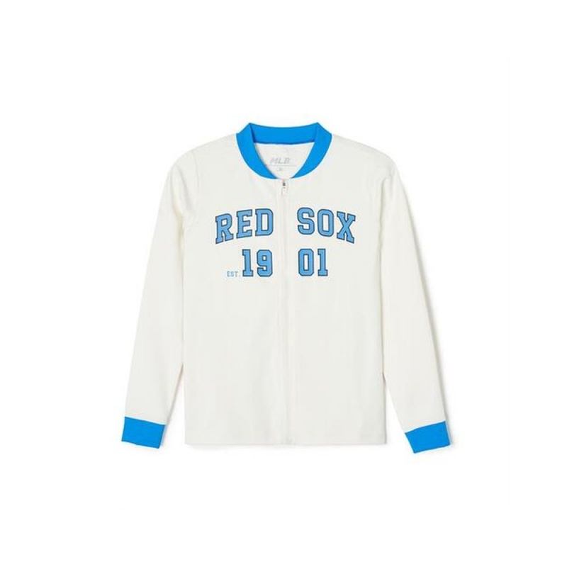 MLB Varisty Zip Up Rash Guard Boston Red Sox Swimwears | LS22-I6HU