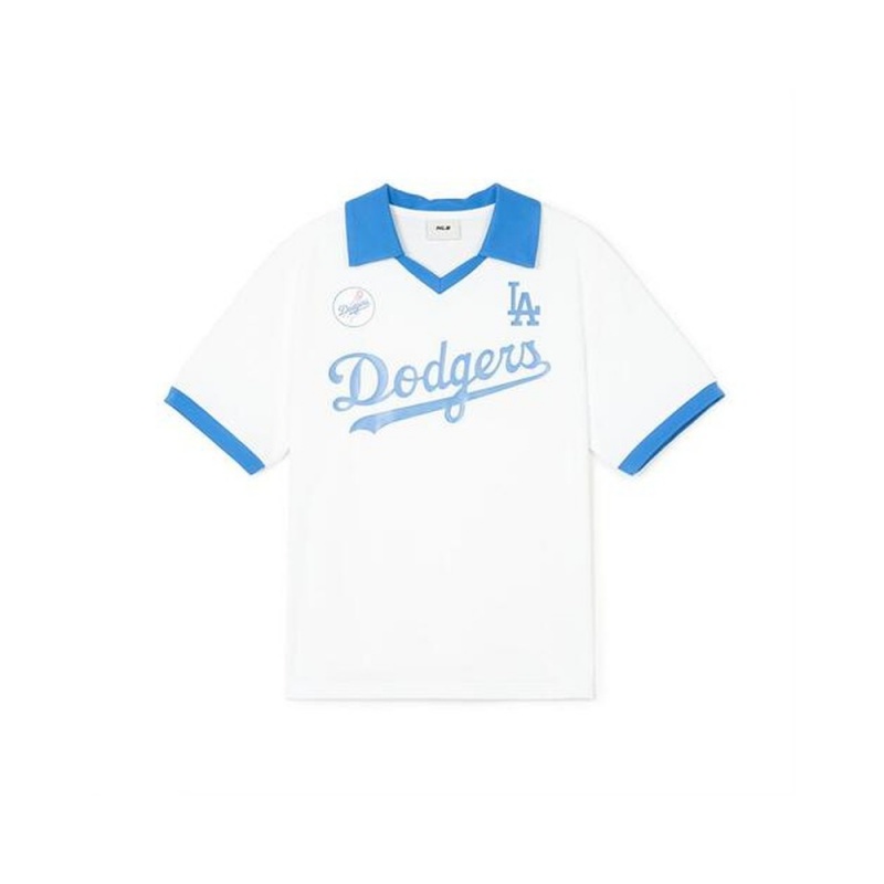 MLB Varsity Baseball Pique Shirt LOS ANGELES DODGERS T-Shirts | JY42-E0LF