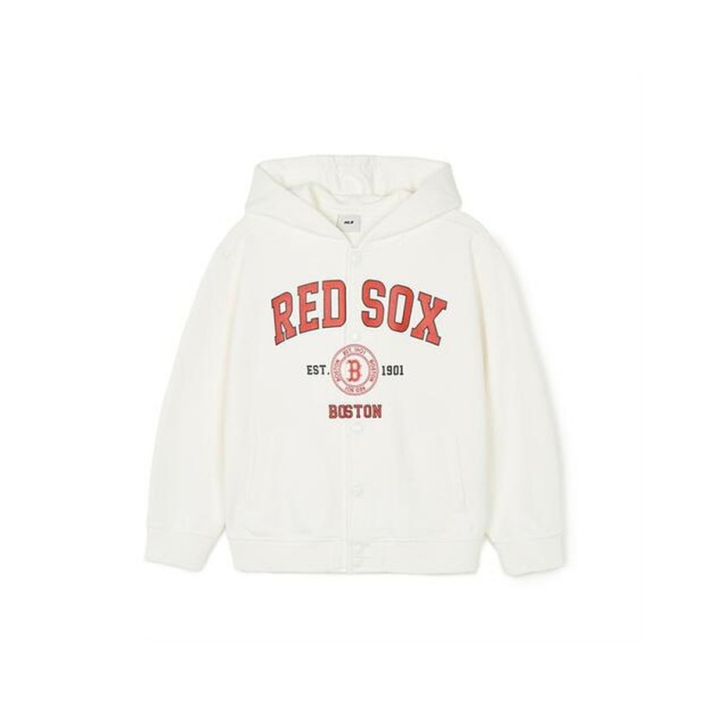 MLB Varsity Button Hoodie Boston Red Sox Hoodies | IV38-X8XE