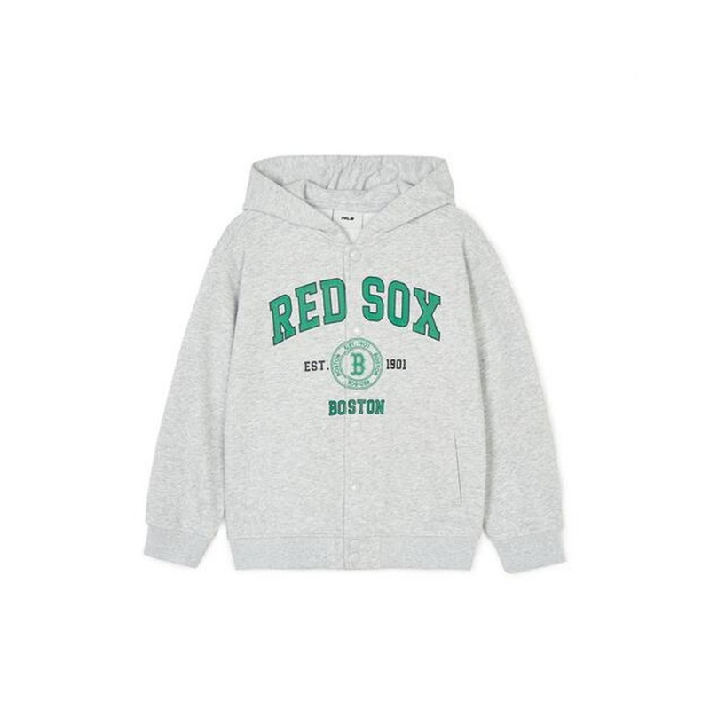 MLB Varsity Button Hoodie Boston Red Sox Hoodies | ZA11-S4AM