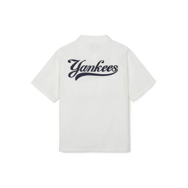 MLB Varsity Cursive Back Graphic Shirts New York Yankees T-Shirts | FH17-U8ZI