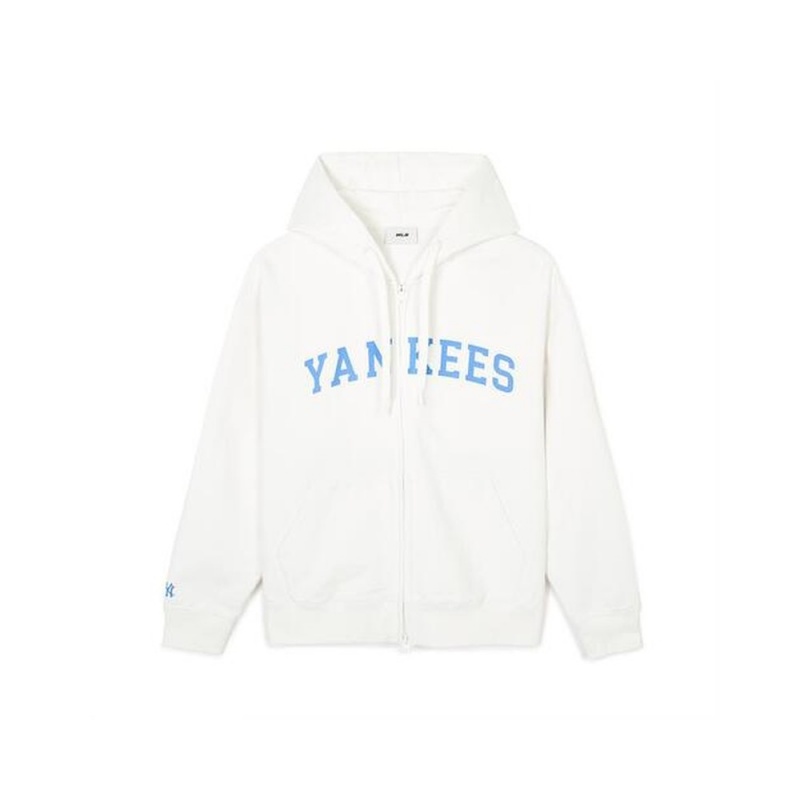 MLB Varsity Front Graphic Overfit Hood Zip Up New York Yankees Full-Zip Hoodies | WE68-D9CL