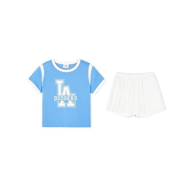 MLB Varsity Girl\'S T Shirt Set Up LOS ANGELES DODGERS Skirts | IJ92-K0WI