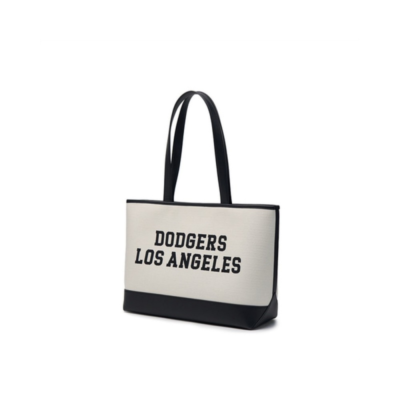 MLB Varsity Jacquard Canvas Large Shopper Bag LOS ANGELES DODGERS Tote Bags | UG23-R4FY