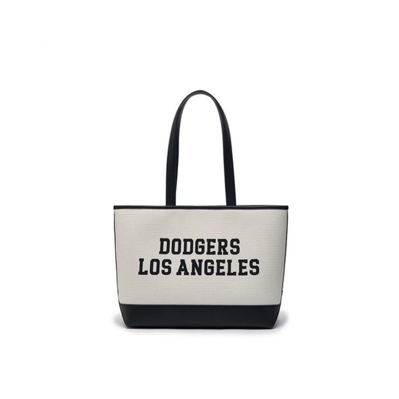 MLB Varsity Jacquard Canvas Large Shopper Bag LOS ANGELES DODGERS Tote Bags | UG23-R4FY