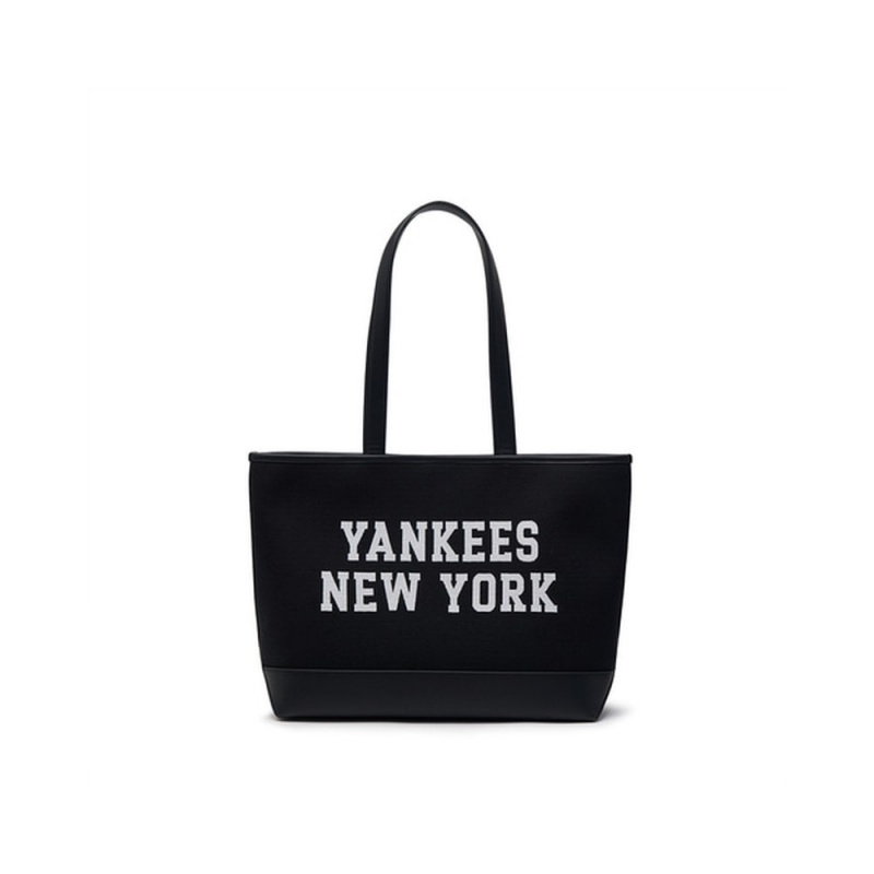 MLB Varsity Jacquard Canvas Large Shopper Bag New York Yankees Tote Bags | WJ84-R6EC