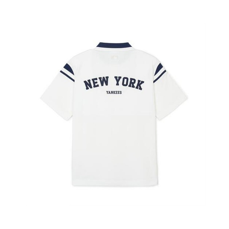 MLB Varsity Shoulder Point Over Fit Polo T Shirts New York Yankees T-Shirts | TL51-B4IX