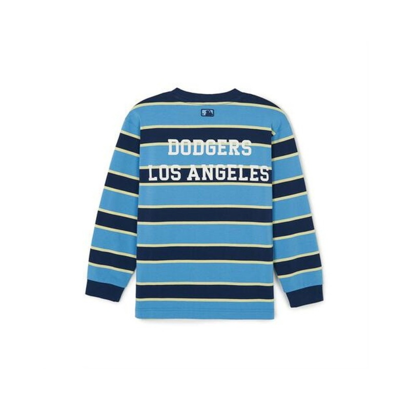 MLB Varsity Striped T Shirt(Long Sleeves) LOS ANGELES DODGERS T-Shirts | XU30-Z9PG